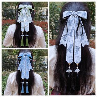 古风汉服大蝴蝶结发夹新年发饰过年头饰女中国风长发带马面裙儿童