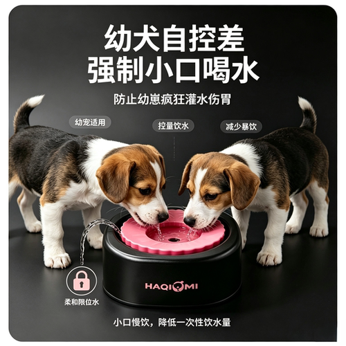 哈奇米漂悬浮水碗防打翻大小型犬宠物狗狗饮水器不湿嘴猫咪喝水碗