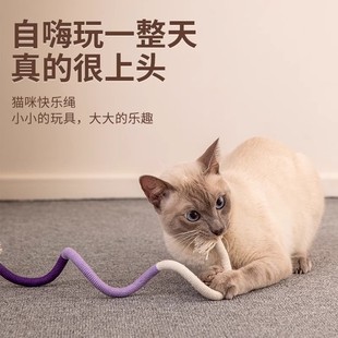 猫玩具咬咬绳逗猫棒磨牙棒耐咬非猫薄荷自嗨解闷幼猫玩具宠物用品