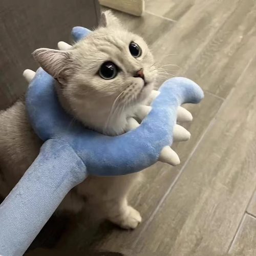 猫咪讨伐棒70cm长杆逗猫棒毛绒抓猫叉耐抓耐咬互动型宠物专用玩具