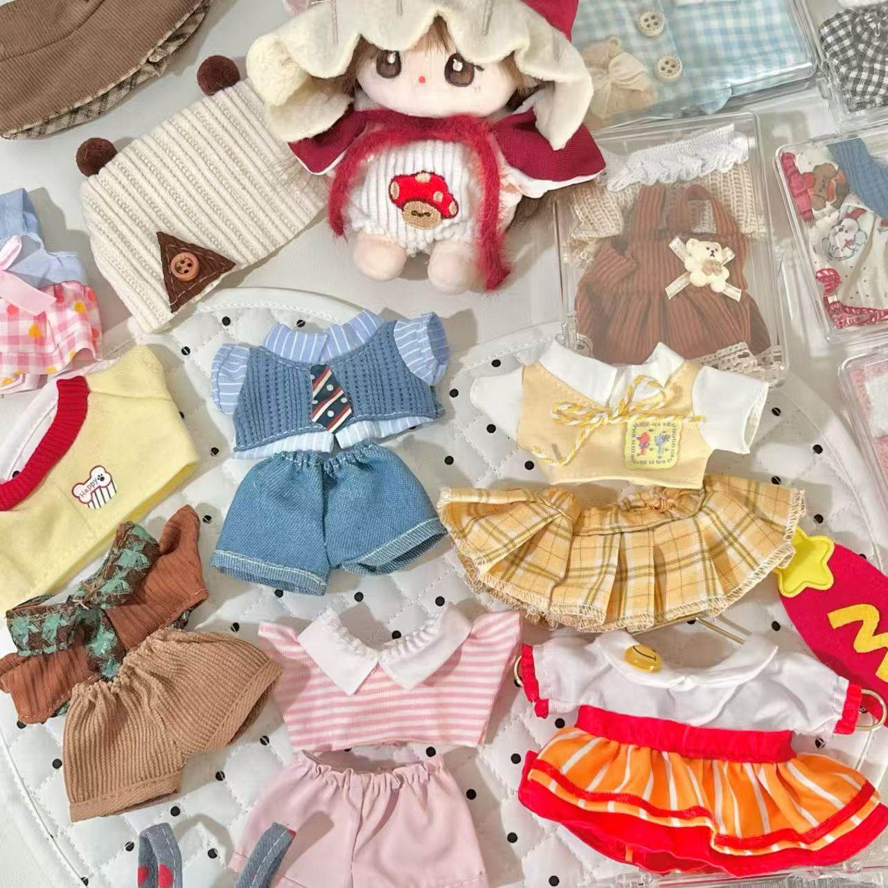 可爱毛绒海星体娃衣10cm裙子公仔衣服换装随心配原创女孩儿童礼物,模玩/动漫/周边/娃圈三坑/桌游,棉花娃娃/毛绒玩具娃衣,淘宝优惠券,粉丝福利购,淘宝优惠卷