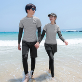 泳装 潜水服女分体长袖 防嗮泳衣保守显瘦速干水母衣浮潜冲浪服大码