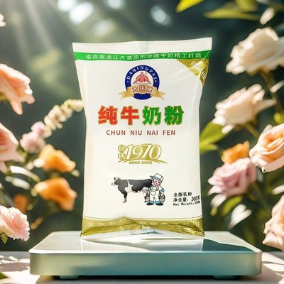 大庆牌纯牛奶粉300克老奶粉学生成年袋装青少年中老年成人奶粉