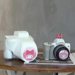 适用200D富士XA7佳能M10二代A6000相机包M50索尼ZV1黑卡7代粉兔