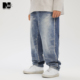 潮牌男装 新品 裤 NMAX大码 子宽松高街美式 秋季 云纹提花高品质牛仔裤