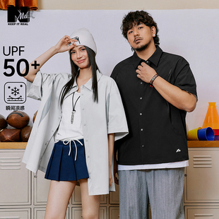 潮牌男装 衬衫 26年夏季 宽松加大轻薄透气纯色简约短袖 新款 NMAX大码