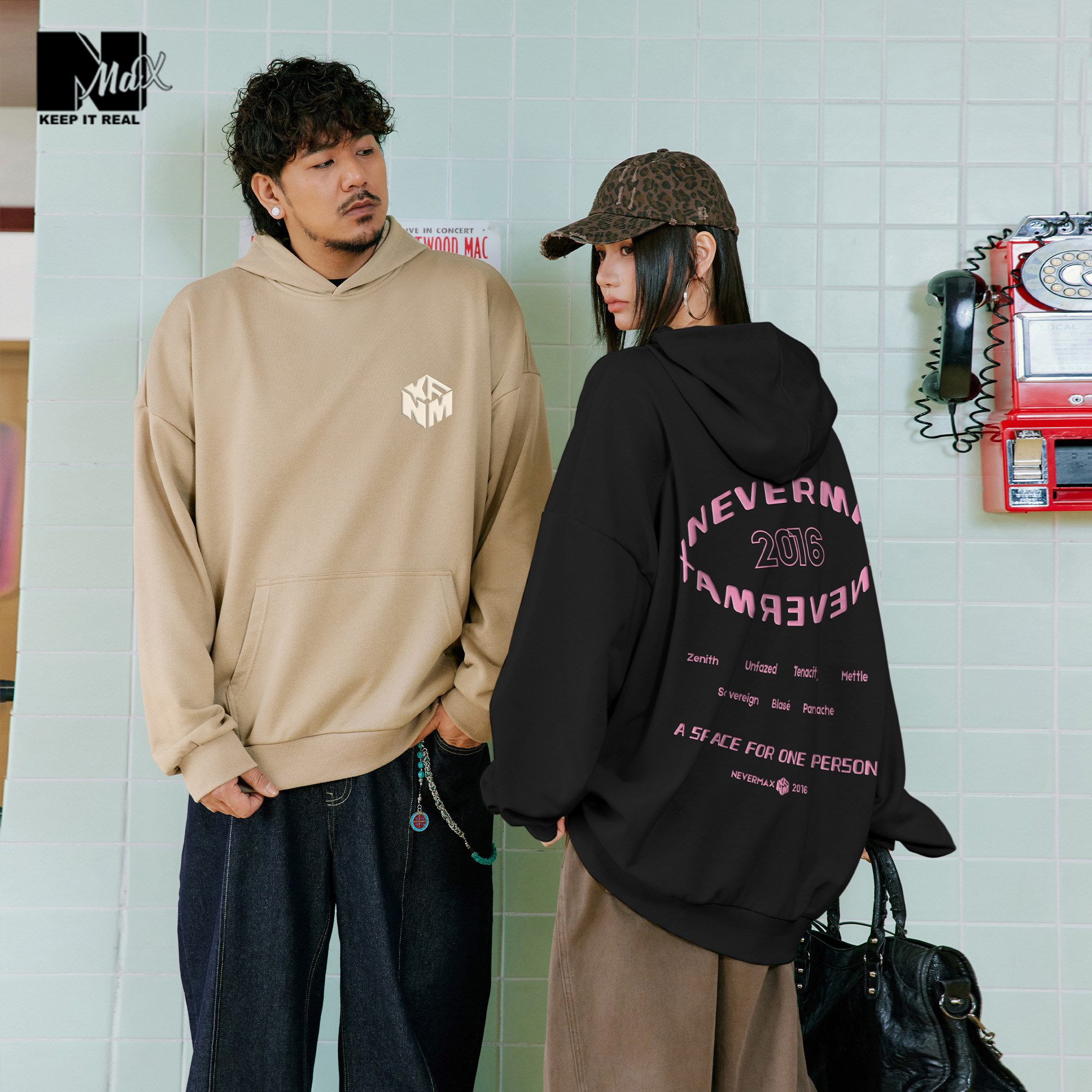 NMAX大码潮牌男装26年春季新款黑色美式发泡印花宽松长袖连帽卫衣,男装,卫衣,淘宝优惠券,粉丝福利购,淘宝优惠卷