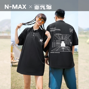 印花简约商务保罗衫 NMAX大码 潮牌原创设计 polo 男装 胖子宽松短袖