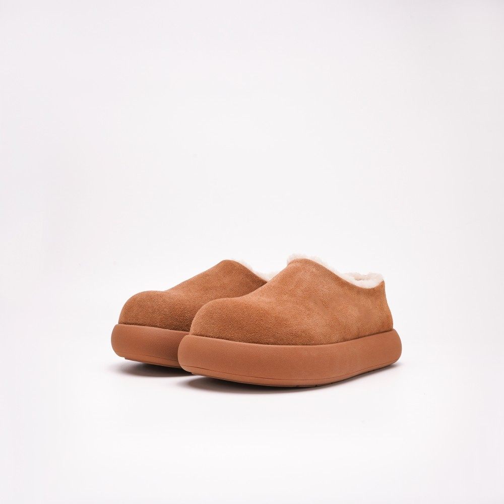 厚底全包小土豆2025冬动态防水row真皮桑坡加绒一脚蹬包头穆勒女,女鞋,勃肯鞋/软木鞋,淘宝优惠券,粉丝福利购,淘宝优惠卷