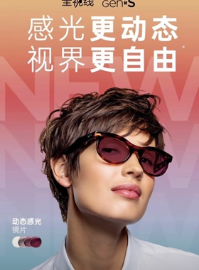 依视路（ESSILOR）全视线第九代变色膜岩膜洁膜致定制镜片+镜架