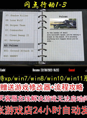 闪点行动1-3+修改器+攻略 pc电脑单机游戏怀旧