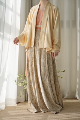 飞机袖汉服子沫记毛织丝绒破裙