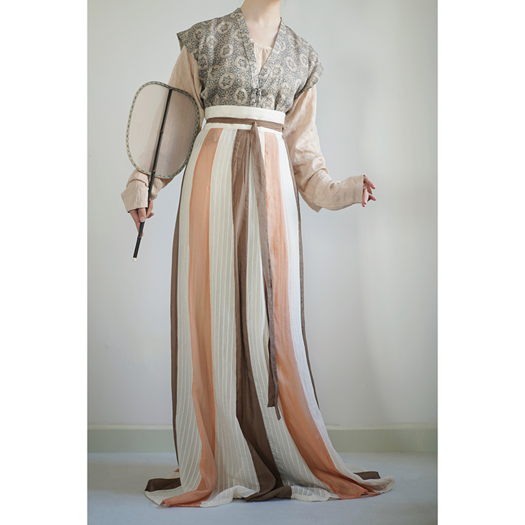 唐制汉服子沫记苎麻背子春秋