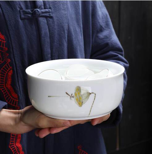 轻奢手绘大码陶瓷烟灰缸
