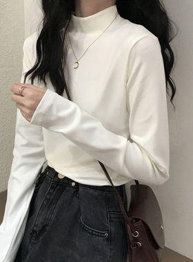 Women's German fleece half - high long - sleeve inner
