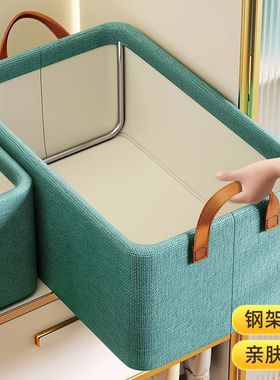 Large capacity closet steel frame storage box can be folded