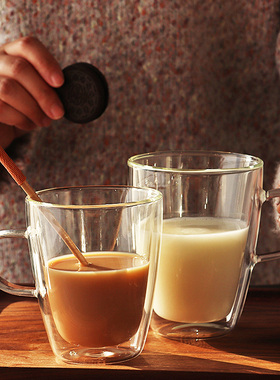 double coffee mugs drinking glass tea cup drinkware milk mug