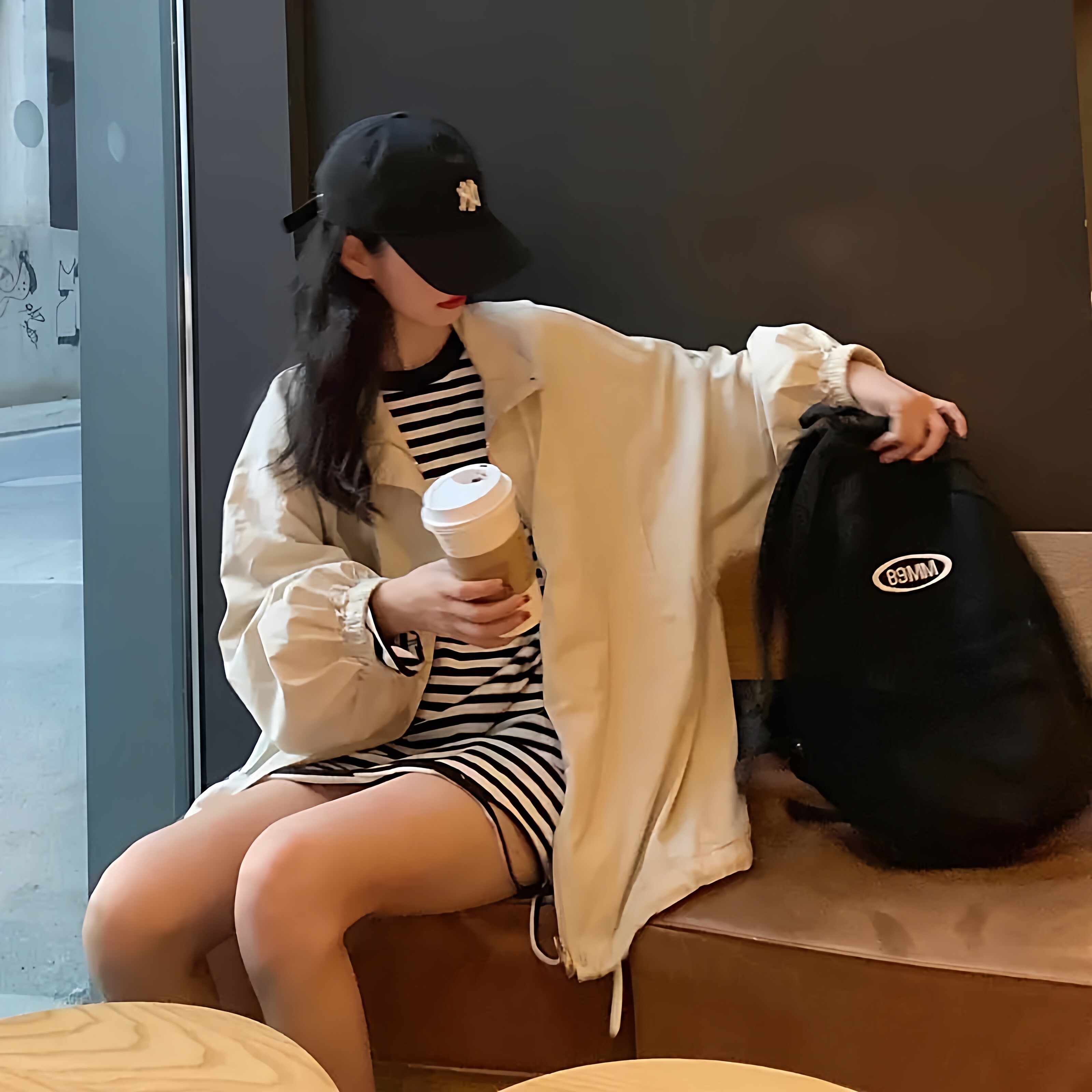 纯色外套新款女春秋季百搭学生原宿风潮韩版宽松复古chic港味上衣