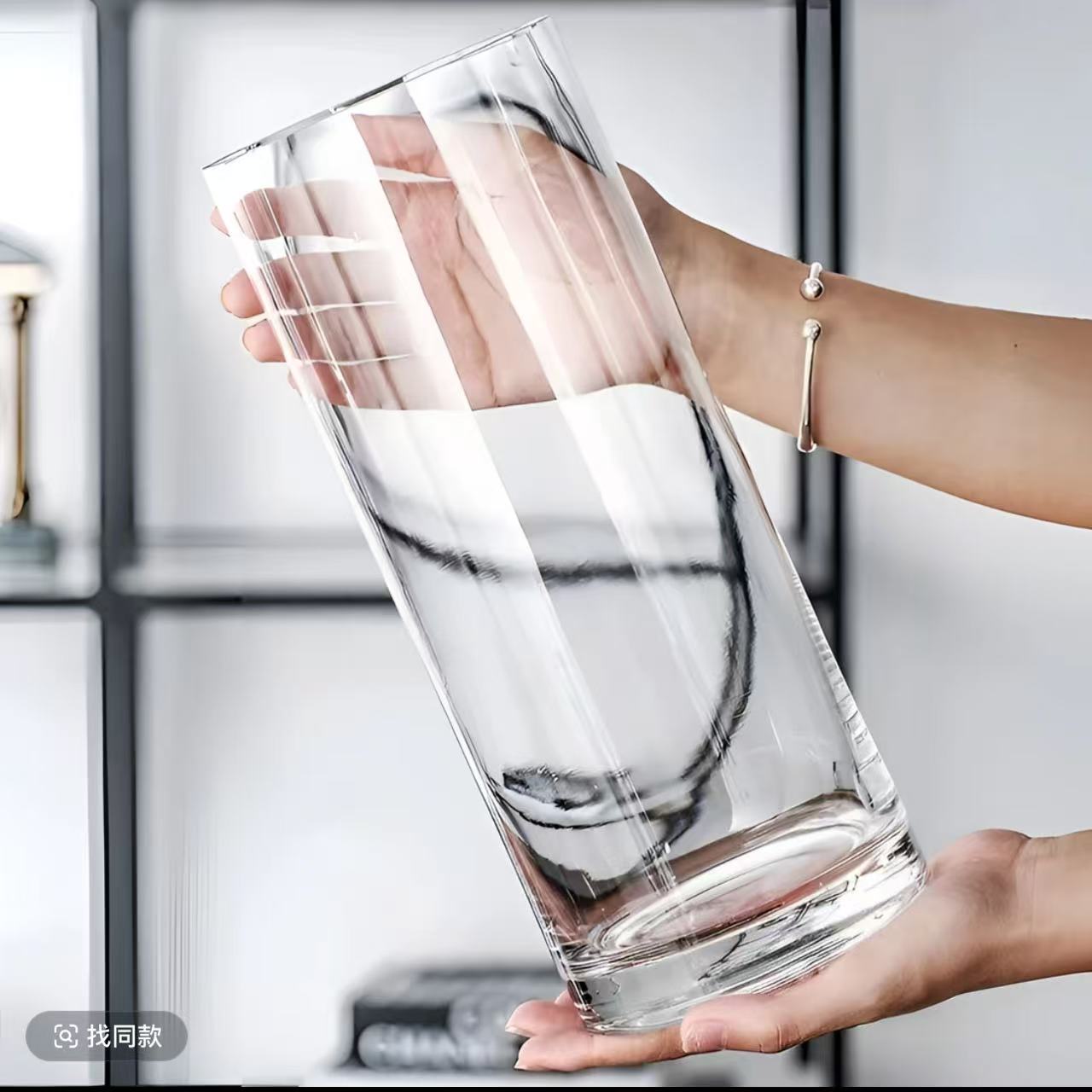 亚克力高端透明花瓶圆形