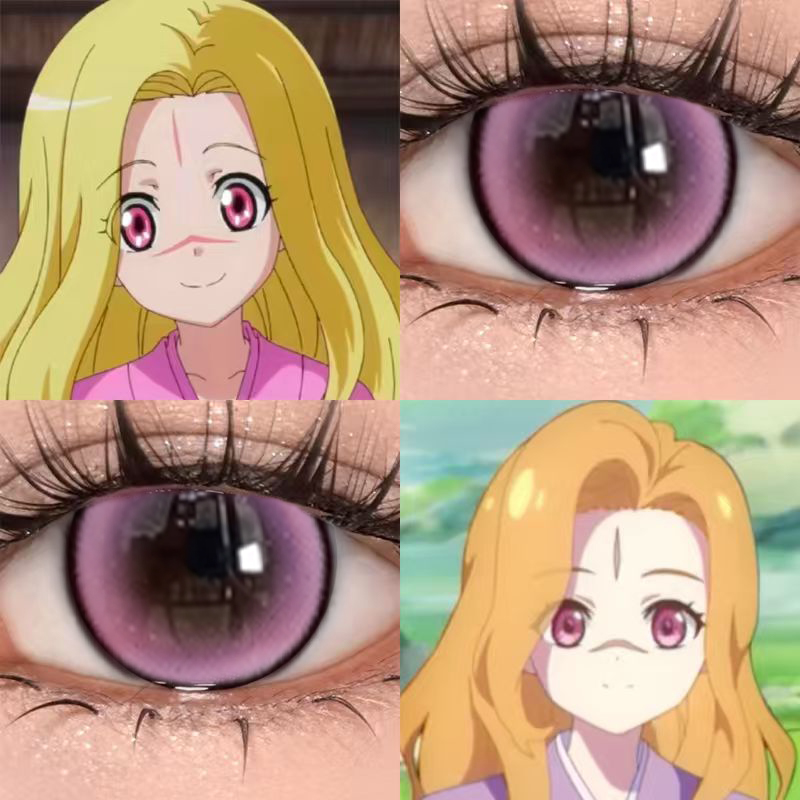 清瞳cos美瞳粉色日抛狐妖小红娘女超能粉千本樱隐形眼镜漫展佳CTB