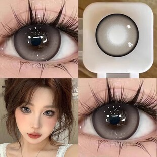 OLENS水光美瞳琉璃泪光棕半年抛两片大小直径彩色隐形眼镜6tb