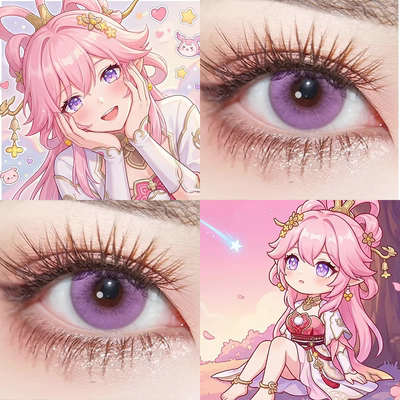 爱莉希雅cos美瞳日抛propcon天座蝶2片崩坏1:1还原官方正品直发gc