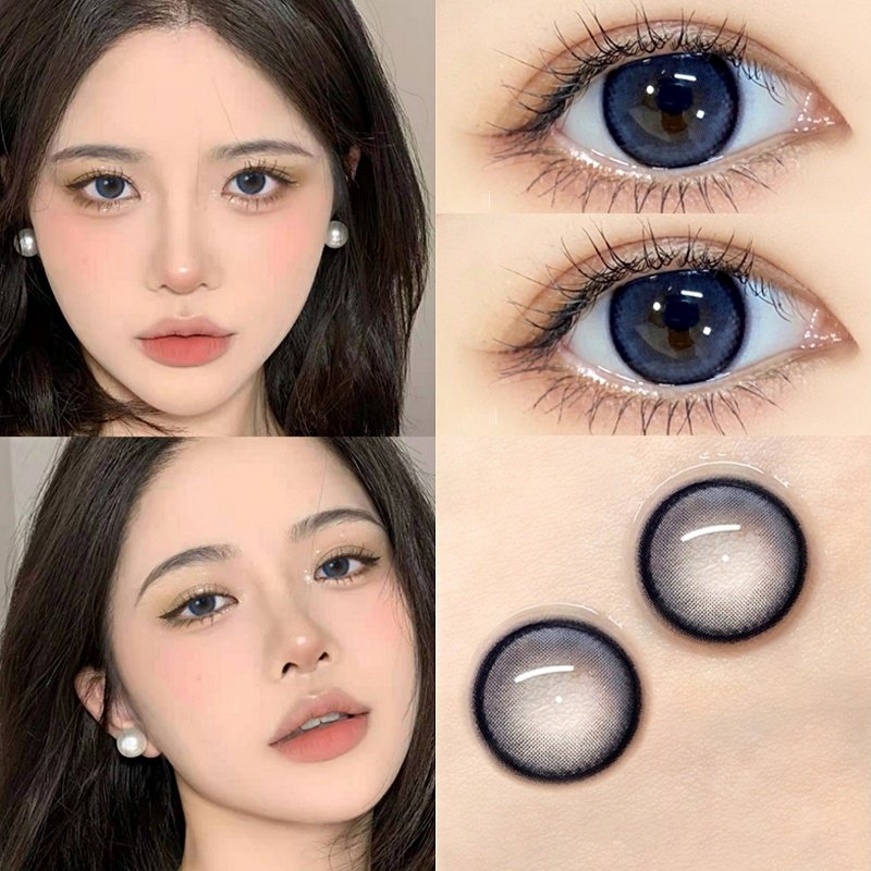 jojocon念念蓝美瞳二町目粉棕半年抛小直径蓝色隐形眼镜旗舰店yp