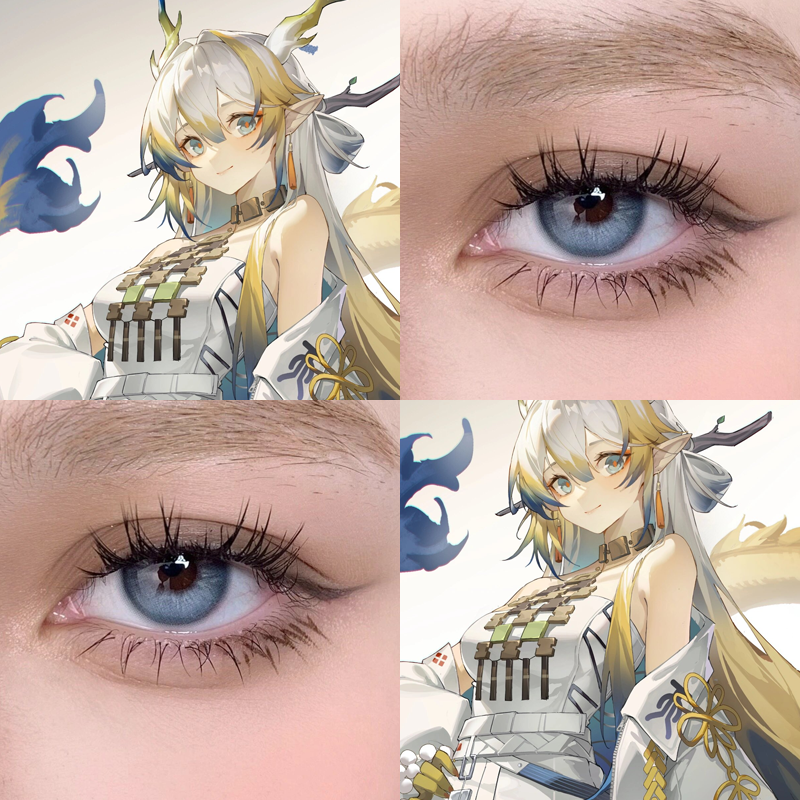 黍cos美瞳怀黍离蓝色混血显色明日方舟半年抛隐形眼镜官方正品WE