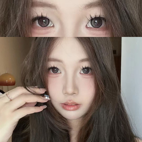 sweetcolor美瞳淡人玫瑰黑色半年抛自然百搭素颜全黑隐形眼镜CTB