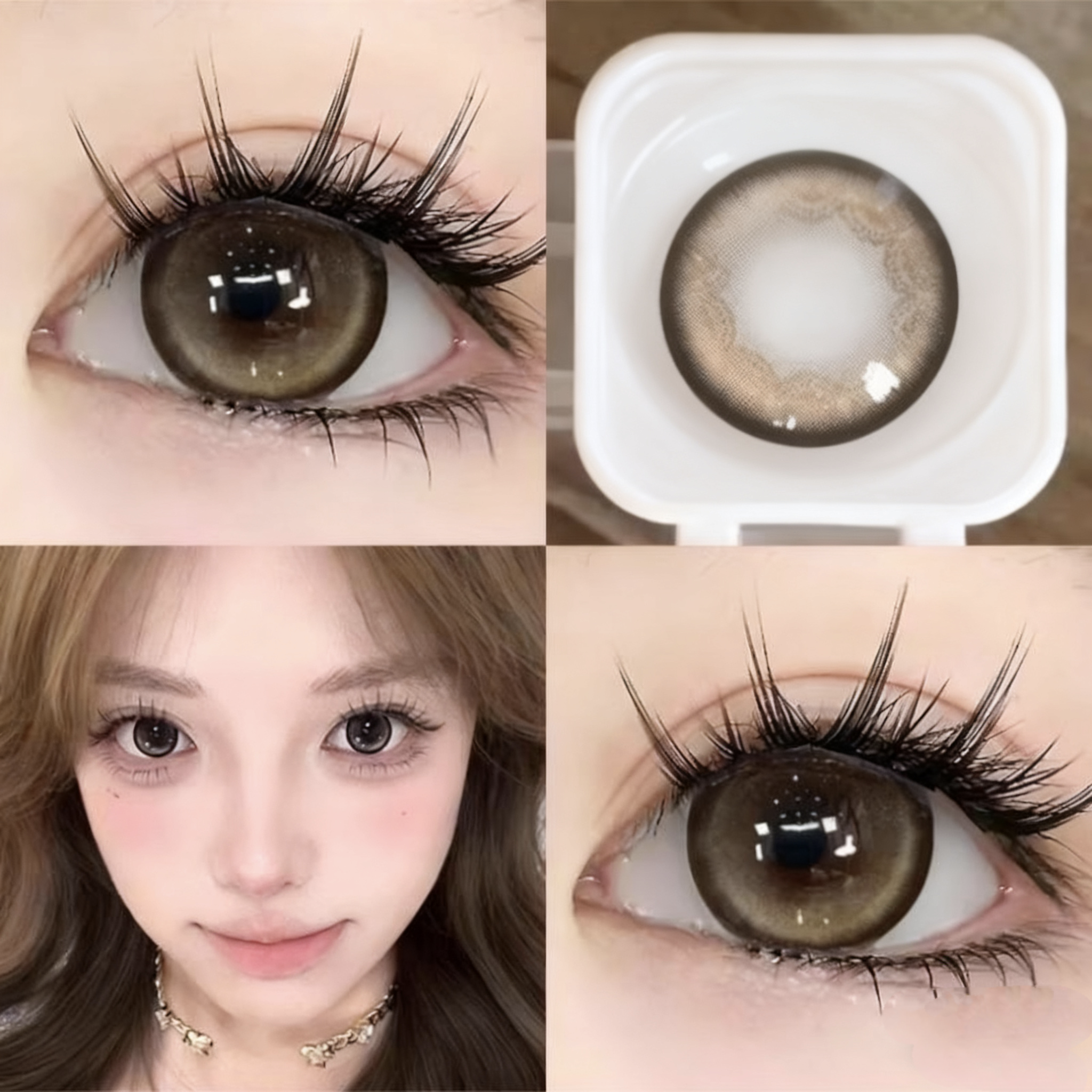 新品】TOASTNOMI奶茶酱酱水滴光晕半年抛两片大小直径隐形眼镜6tb