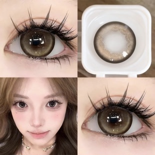 新品】TOASTNOMI奶茶酱酱水滴光晕半年抛两片大小直径隐形眼镜6tb