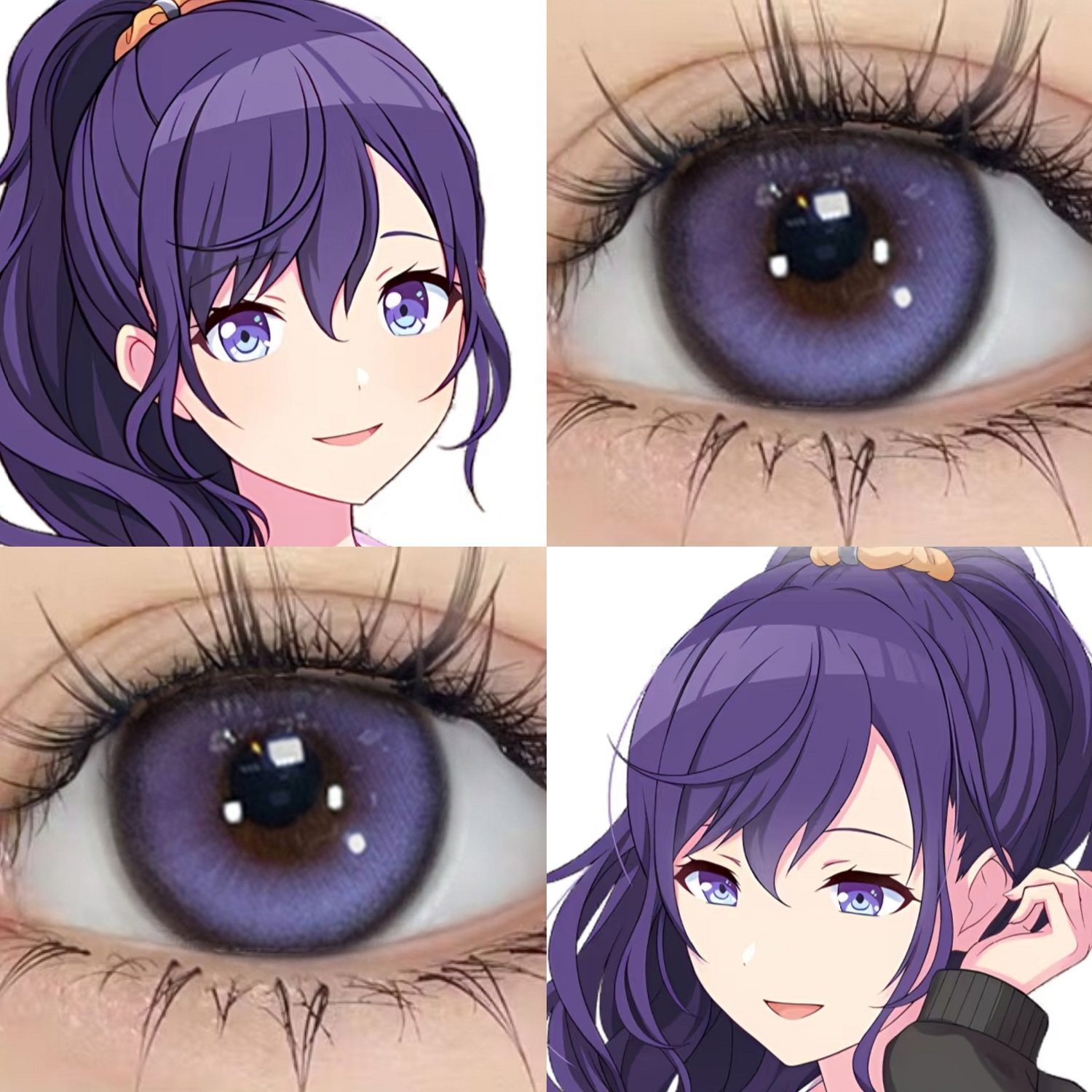 朝比奈真冬cos美瞳半年抛世界计划大小直径漫展混血三明治工艺JYP