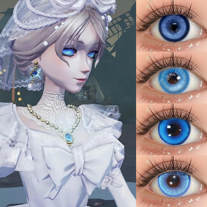 红夫人美瞳cos蓝色渐变还原显色第五人格cosplay漫展日官方正品HN