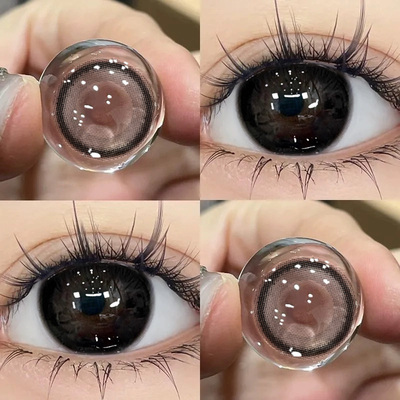 无锁边美瞳半年抛黑色自然学生党大直径隐形眼镜年抛WF正品官方TN