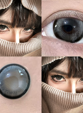 olens scandi雨夜黑小鹿棕美瞳半年抛氧气灰大直径同款旗舰正3ST