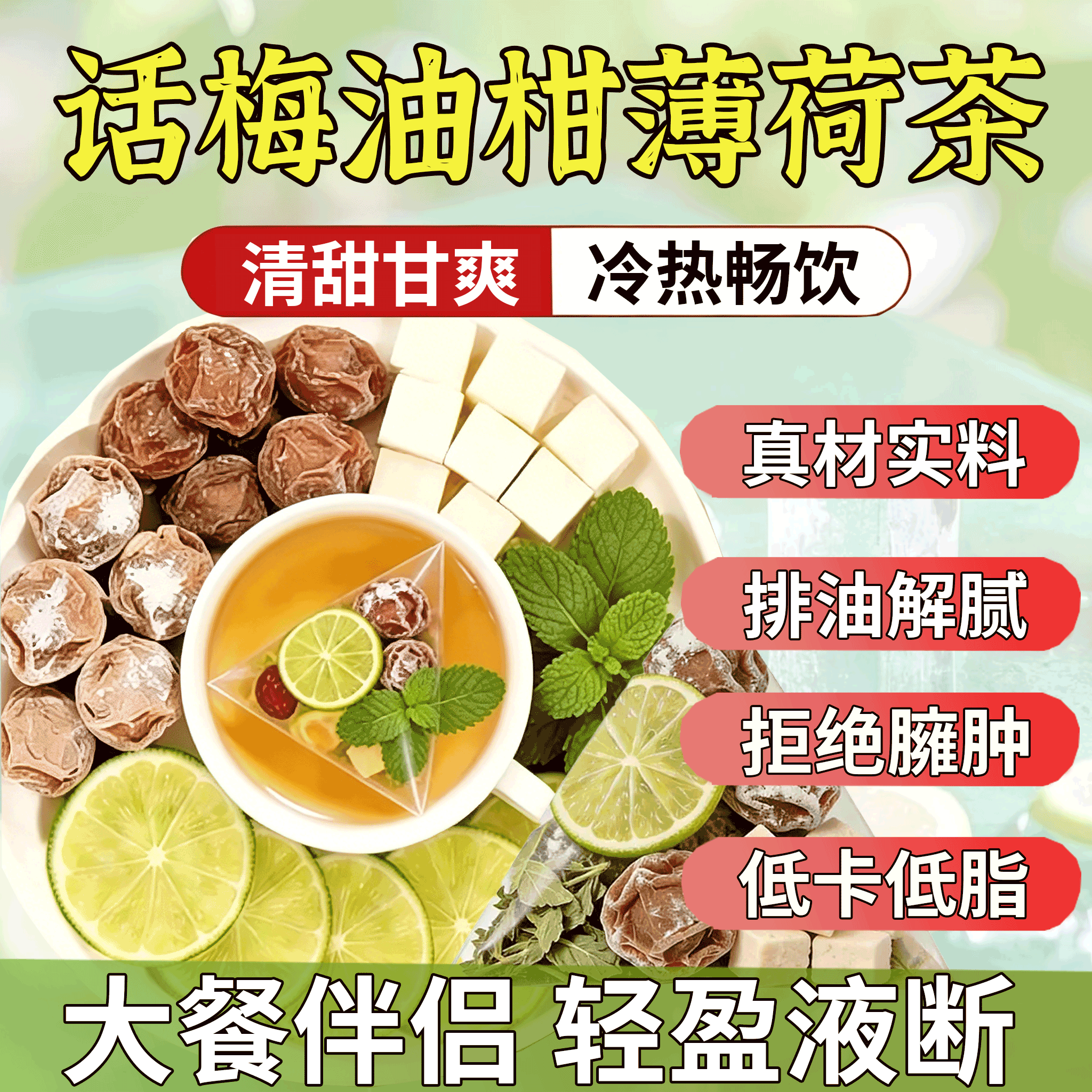话梅油柑薄荷茶真材实料官方旗舰店正品真材实料独立包装13sf