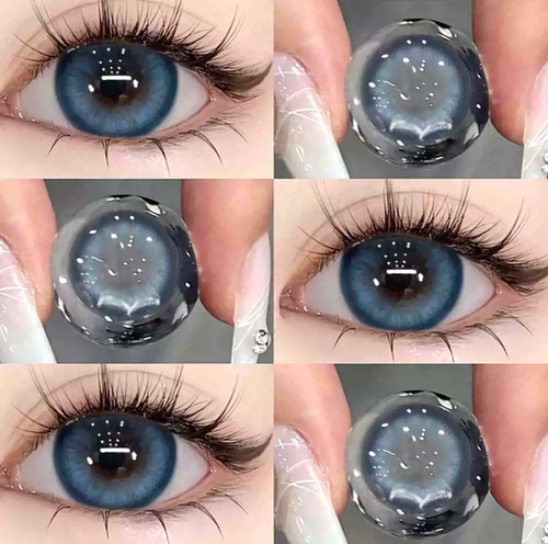 fullygift丝缎海日抛热泪煮冰美瞳小大直径混血款隐形眼镜同款st