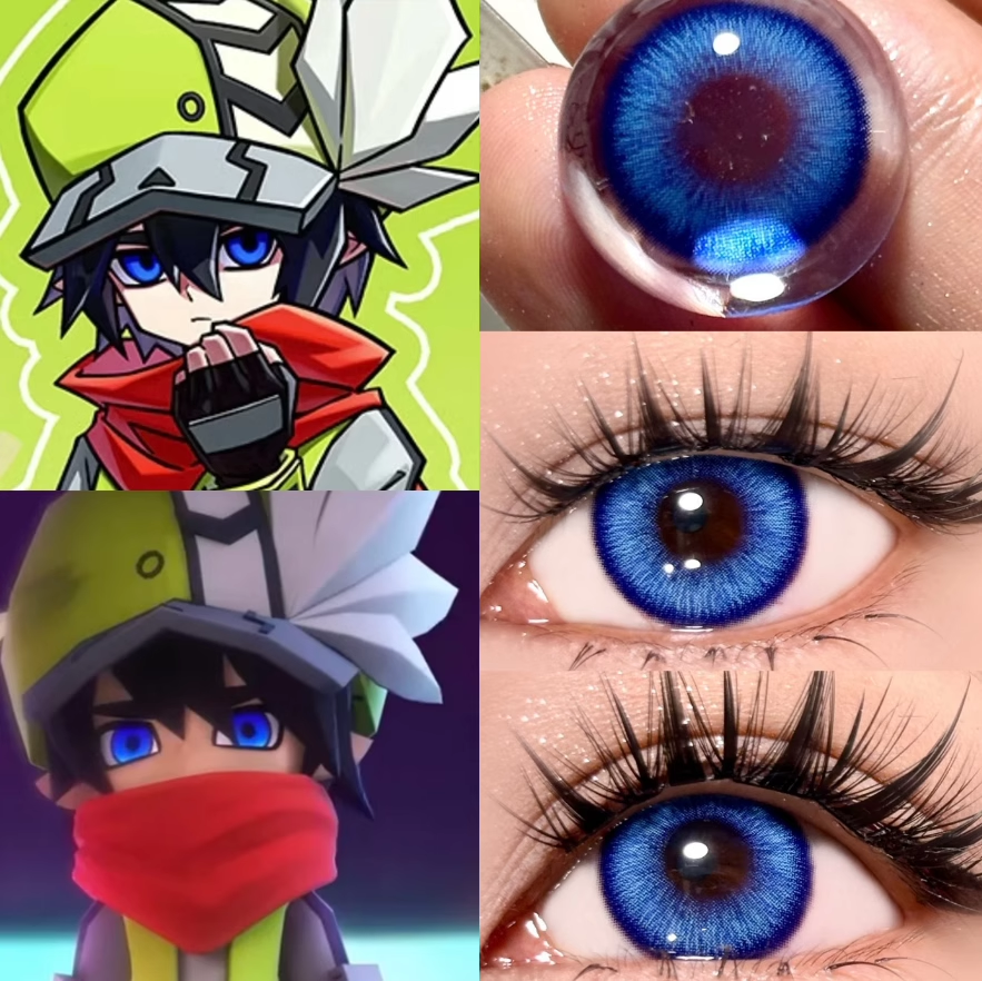 雷狮卡米尔cos美瞳雪花刨冰爱丽丝蓝鲸秘境天空蓝日抛正品保证hn