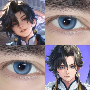 王者荣耀孙权cos美瞳半年抛大直径三明治工艺旗舰店漫展混血2TB