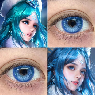 王昭君cos美瞳蓝色日半年抛王者荣耀浅空光轮出道日蓝鲸缪斯宜hn