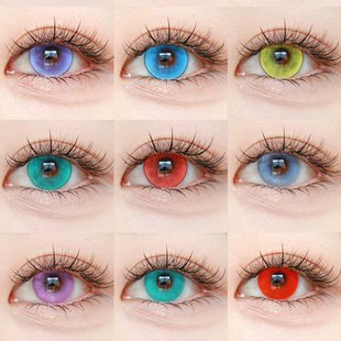 清仓价】doya美瞳cos日抛十片红蓝棕紫橙黄绿青粉色谢怜王冬儿HN