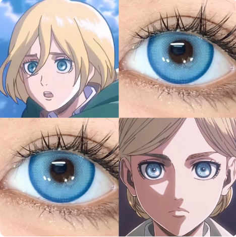 希斯特利亚cos美瞳年抛进击的巨人蓝色小大直径隐形眼镜漫展6tb