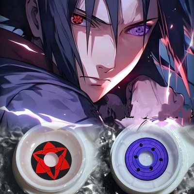 cosplay紫色六勾玉轮回眼漫展散兵石毅重瞳鲁路修隐形眼镜tj