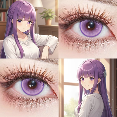 葬送的芙丽莲菲伦cos美瞳日抛doya木槿紫色显色1:1官方正品直发gc