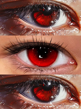 彼岸花美瞳半年抛红色COS混血大直径小吸血鬼官方正品三明治JYP