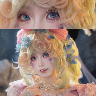 小女孩虚妄cos第五人格美瞳蓝色年抛大直径万圣节隐形眼镜正品5st