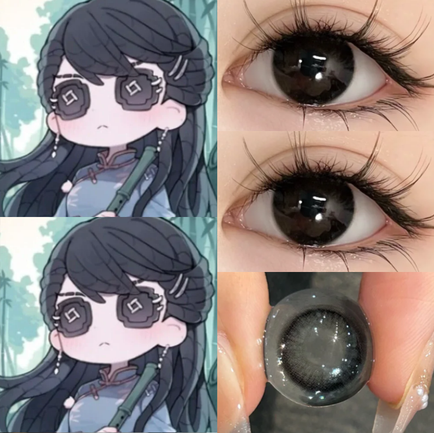 古董商人cos美瞳半年抛第五人格显色蓝青黑紫琼瑶咕咕黑天水碧hn