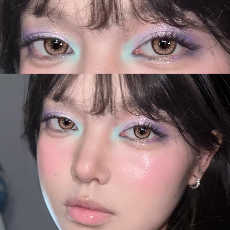 sweetcolor美瞳爆闪日落半年抛棕色大直径泰式混血妆隐形眼镜CTB