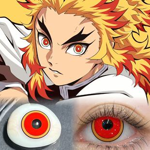 炼狱寿杏郎美瞳cos还原大直径宝石猩红日暮金doya鬼灭官方正品hn