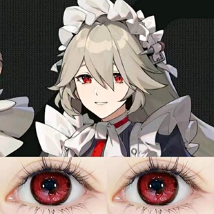 丽娜cos美瞳半年抛绝区零大直径混血三明治工艺旗舰店隐形眼镜2tb